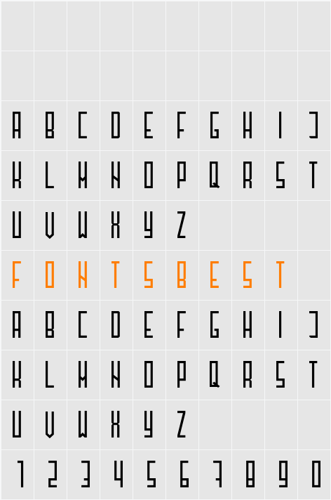 Henzy30 Character Map