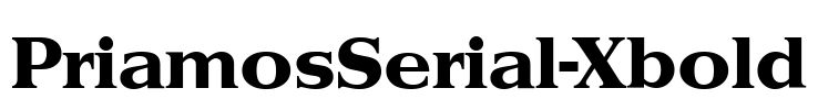 PriamosSerial-Xbold Font Image