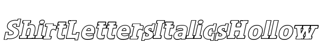 ShirtLettersItalicsHollow