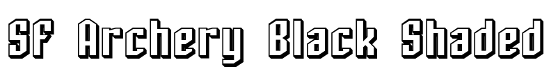 SF Archery Black Shaded Font Image