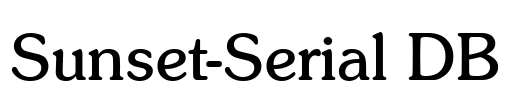 Sunset-Serial DB Font Image