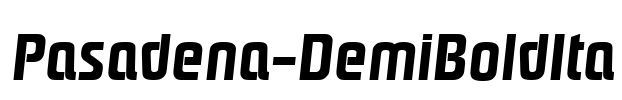 Pasadena-DemiBoldIta Font Image