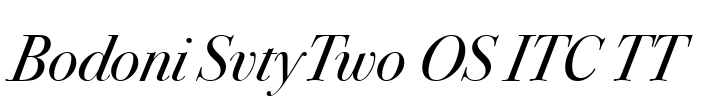 Bodoni SvtyTwo OS ITC TT