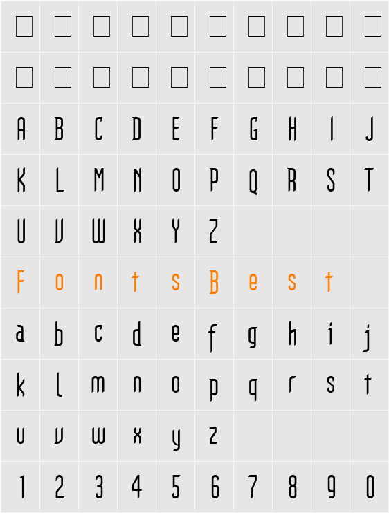 Gothikka Character Map