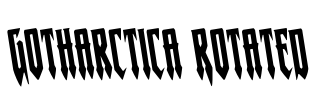 Gotharctica Rotated Font Image