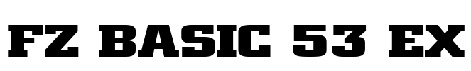 FZ BASIC 53 EX Font Image