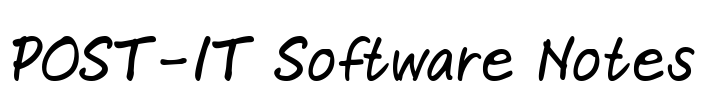 POST-IT Software Notes Font Image