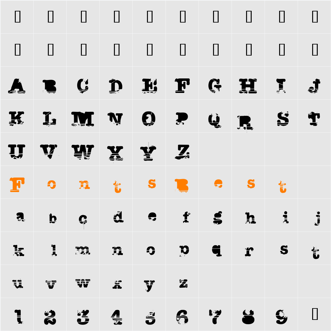 Sacrafical Character Map