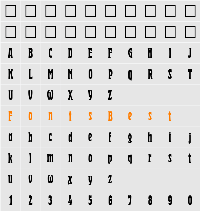 Herman DB Character Map