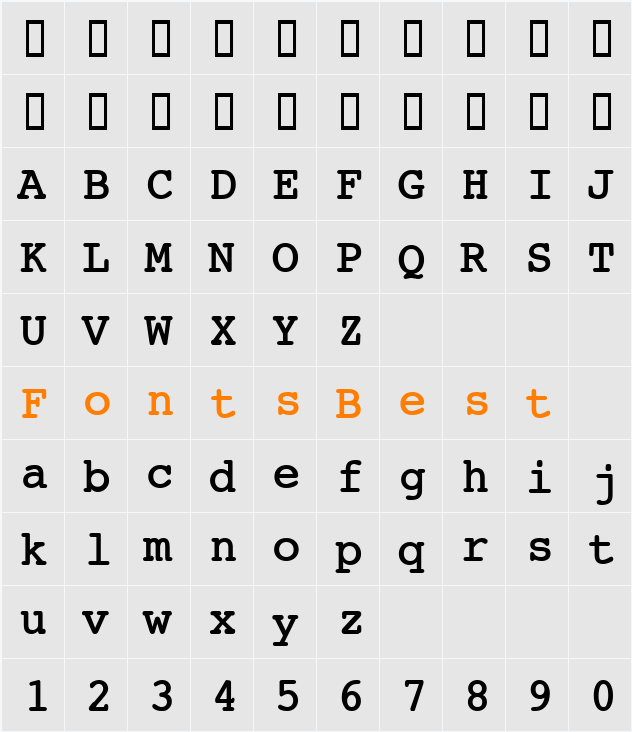 JackInput Character Map