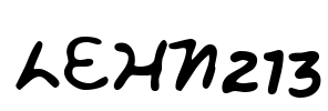 LEHN213 Font Image