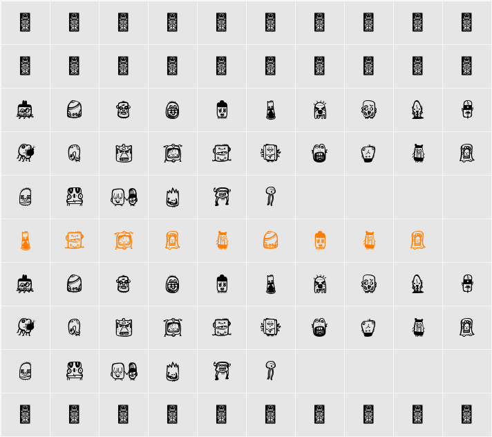 aliendco2 Character Map