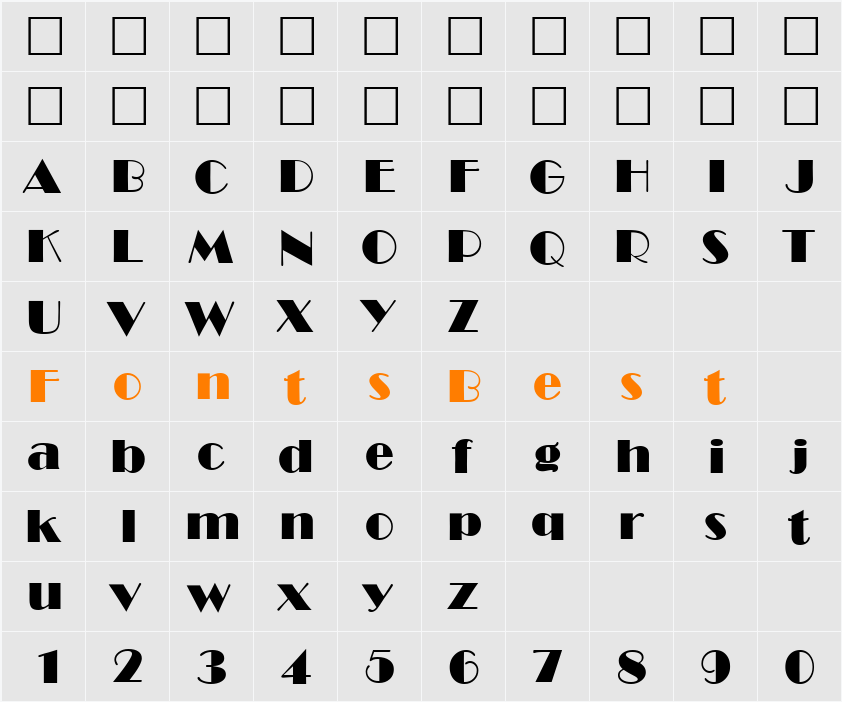 QTTheatre Character Map
