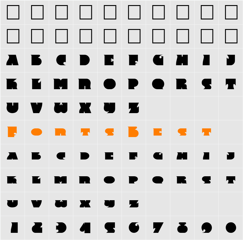 Frenzy DB Character Map