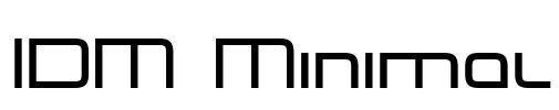 IDM Minimal Font Image