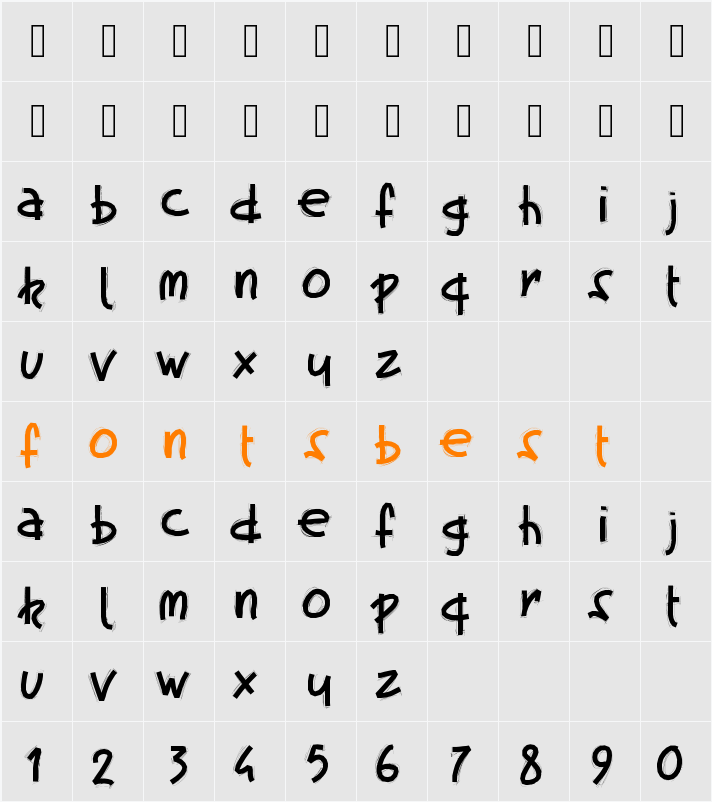 PWFatscratch Character Map