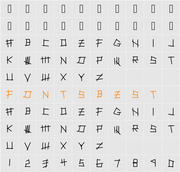SILENCE WILL FALL Character Map