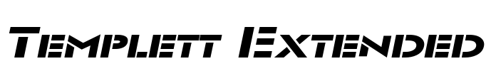 Templett Extended Font Image