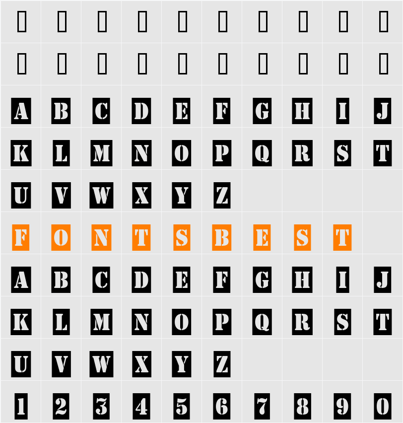 a_StamperCm Character Map
