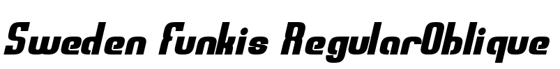 Sweden Funkis RegularOblique Font Image