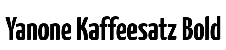 Yanone Kaffeesatz Bold