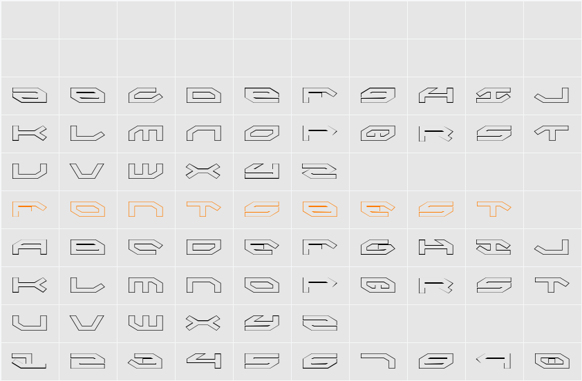 Taskforce Outline Character Map