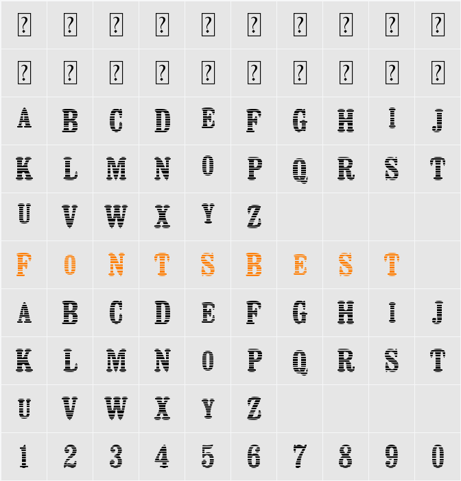 Persiana Character Map