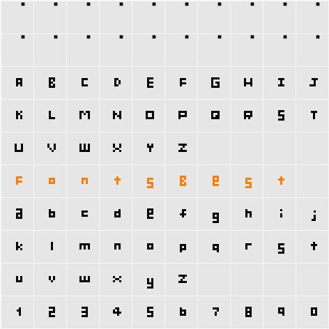 scrappy dot Character Map