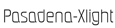 Pasadena-Xlight Font Image