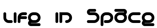 Life in Space Font Image
