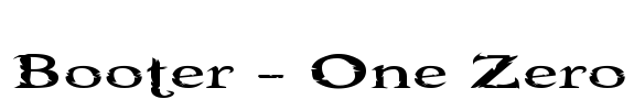 Booter - One Zero