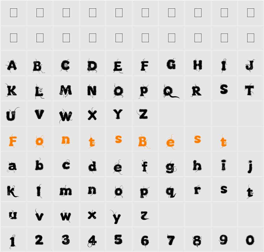 Kingthings Lupineless Character Map