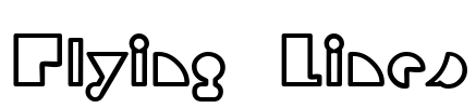 Flying Lines Font Image
