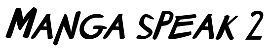 Manga speak 2 Font Image