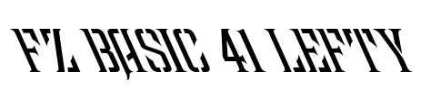 FZ BASIC 41 LEFTY Font Image