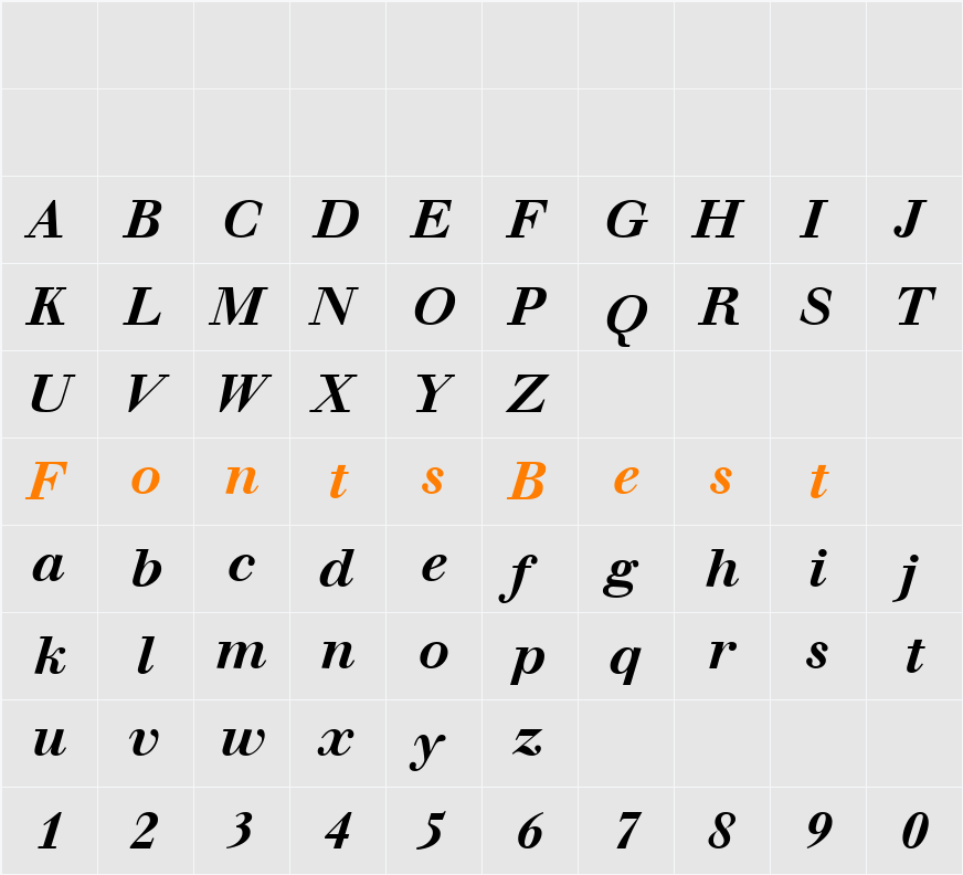 Walbaum Character Map