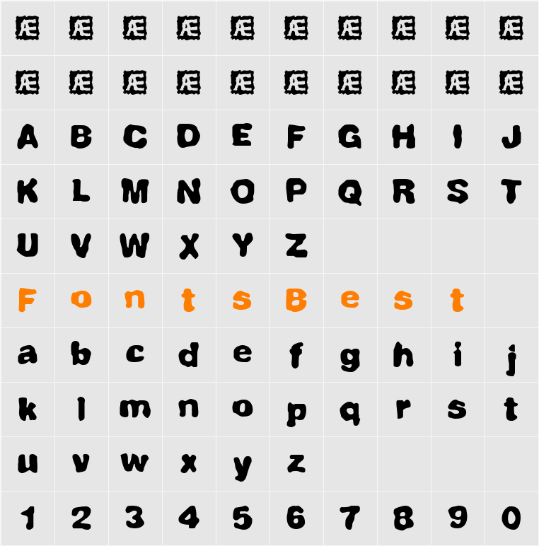 Fully Completely BRK Character Map