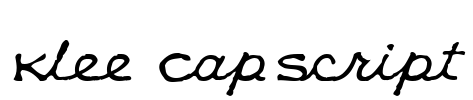 Klee CapScript Font Image