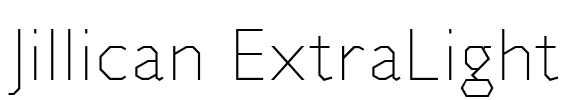 Jillican ExtraLight Font Image