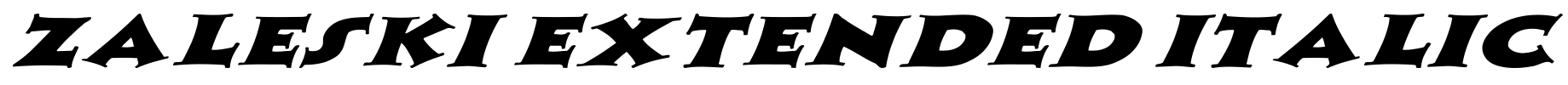 Zaleski Extended Italic Font Image