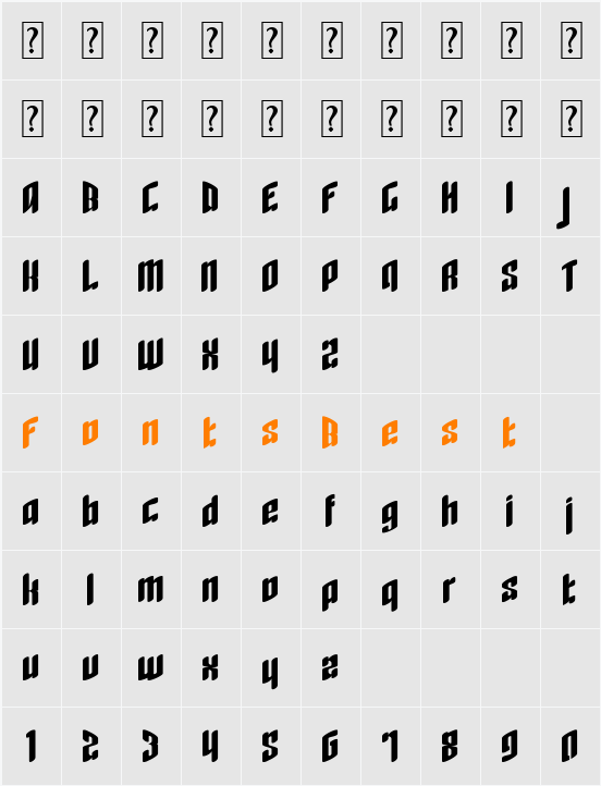 RageQuit_bold_easternblock_v1.2 Character Map