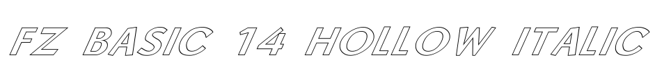 FZ BASIC 14 HOLLOW ITALIC Font Image
