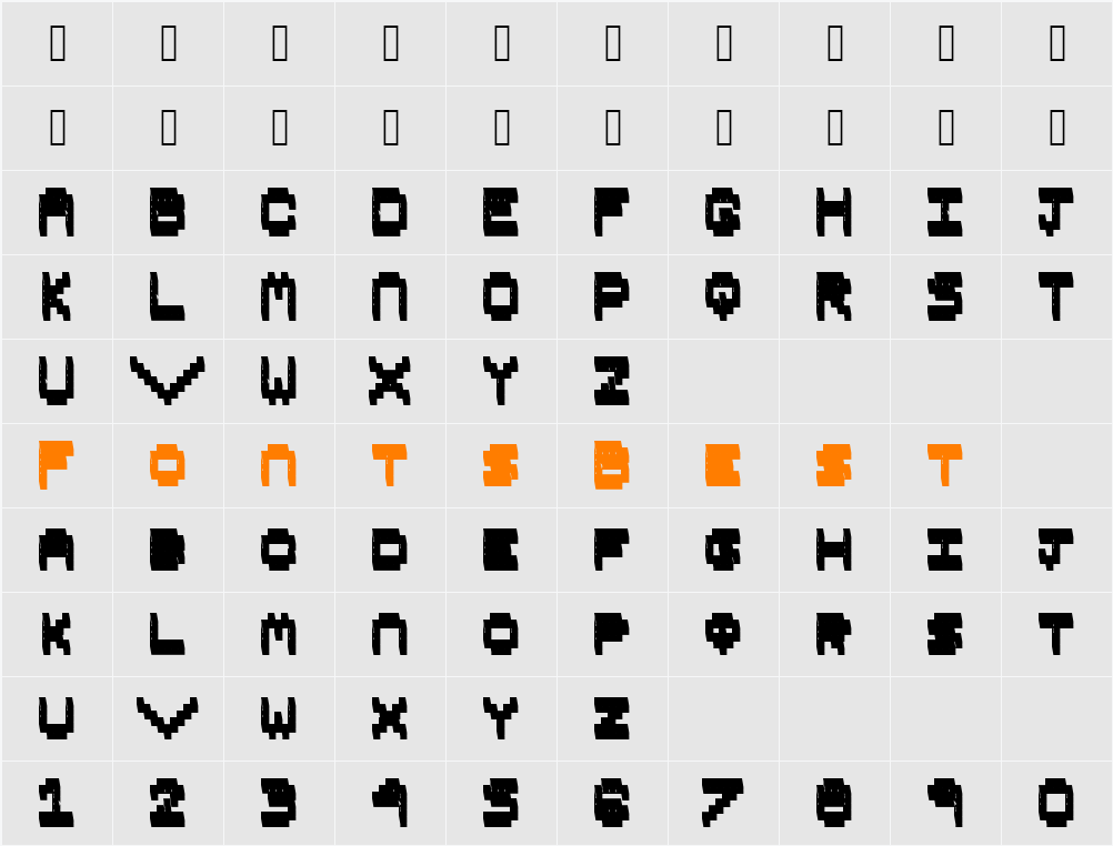 Pixel Character Map