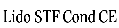 Lido STF Cond CE Font Image