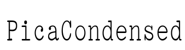 PicaCondensed Font Image
