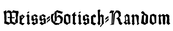 Weiss-Gotisch-Random Font Image