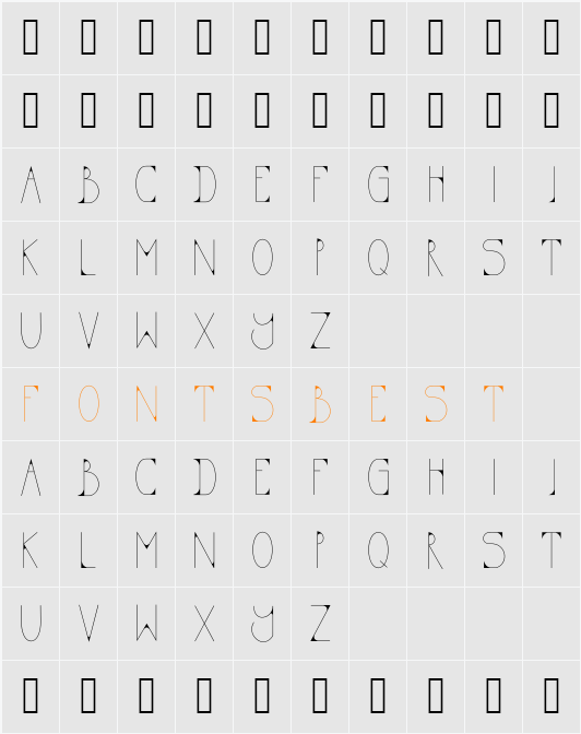 KODA Character Map