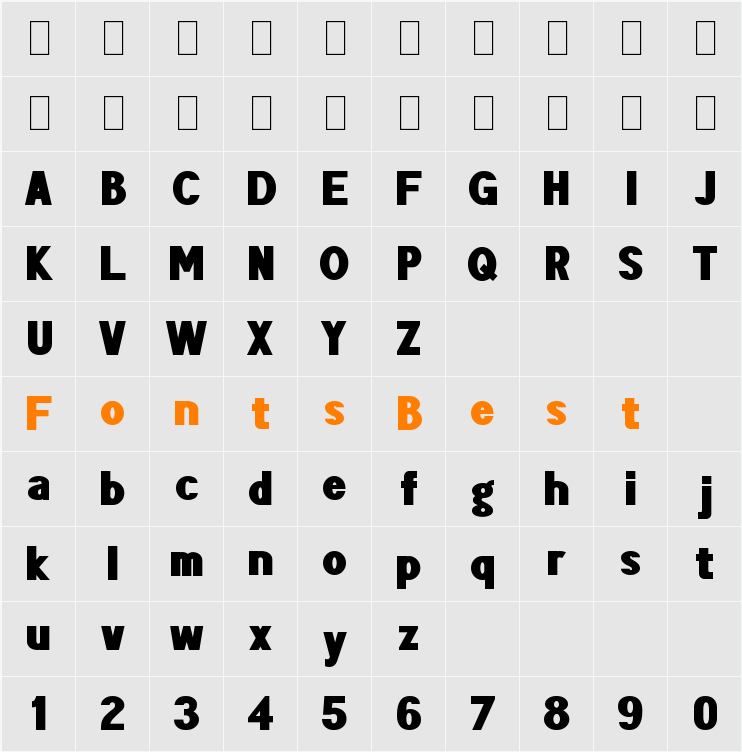 POE Sans Pro Character Map