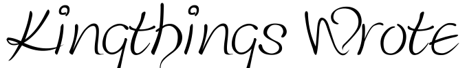 Kingthings Wrote