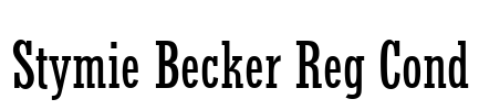 Stymie Becker Reg Cond Font Image